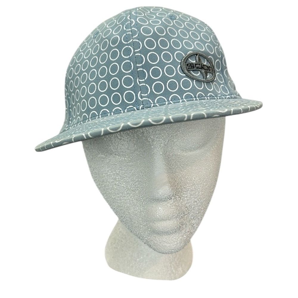 Vtg Toyota Scion What Moves You Blue White Hat Cap S/M Flex‎ Fit 6 Panel